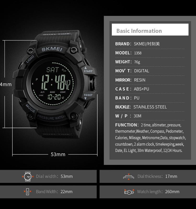 Reloj skmei on sale 1358 español