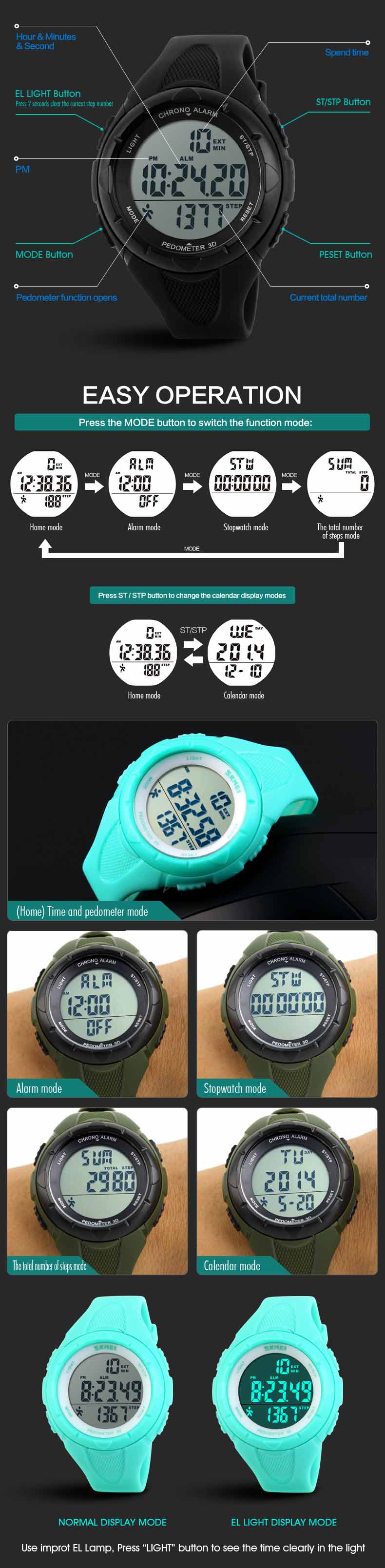Special Function Watch 1108 SKMEI Watch OEM Factory
